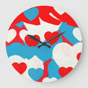 Love Hearts Large Clock