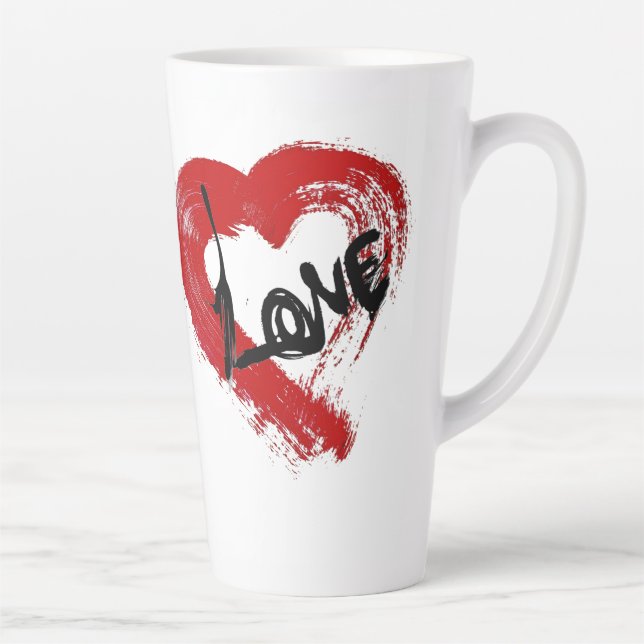 Love Hearts Latte Mug (Right)
