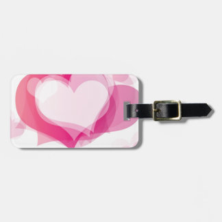 love hearts luggage tag
