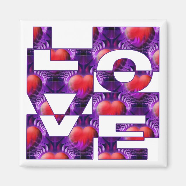 LOVE hearts Magnet (Front)