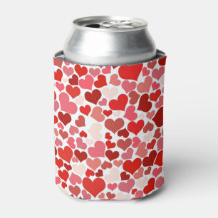 Love Hearts Mosaic Romantic Can Cooler