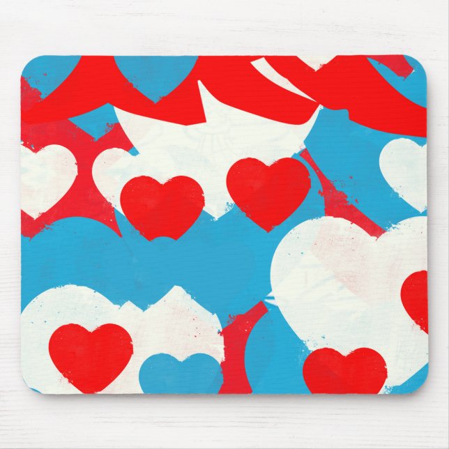 Love Hearts Mouse Pad (Front)