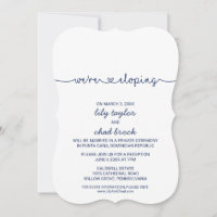 Love Hearts | Navy Blue Elopement Reception