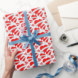 Love Hearts on White, Valentine Gift Wrapping Paper