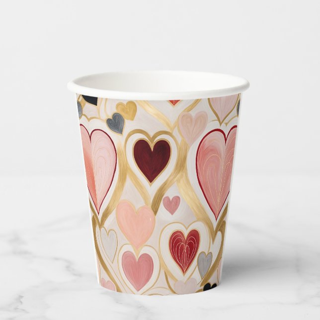 Love Hearts Paper Cups (Front)