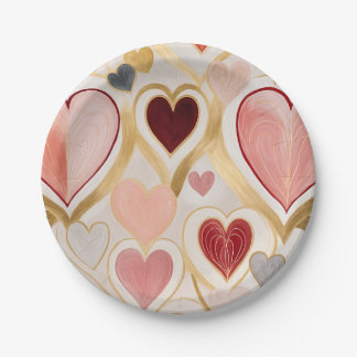 Love Hearts Paper Plate