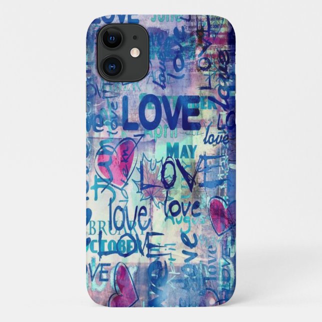 Love, HEARTS, pattern       Case-Mate iPhone Case (Back)