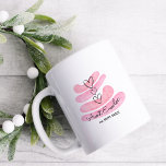 Love Hearts Pink Watercolor Pregnancy Announcement Coffee Mug<br><div class="desc">Unique elegant gift to announce your pregnancy or celebration to a very special someone.  Easily customise the name and estimated date.  Be sure to check out more options in my collection.</div>