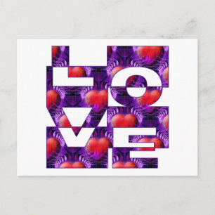 LOVE hearts Postcard