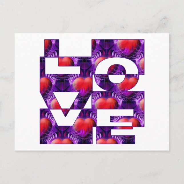 LOVE hearts Postcard (Front)