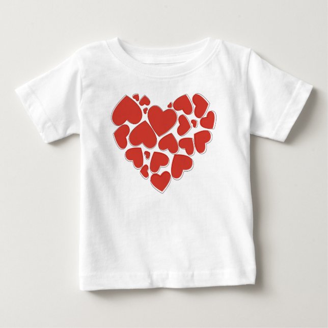Love, Hearts, Red Hearts, Valentine's Day Baby T-Shirt (Front)