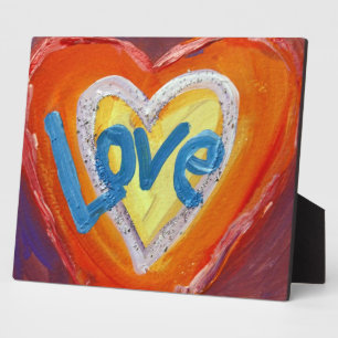 Love Hearts Ripple Painting Poem Plaque