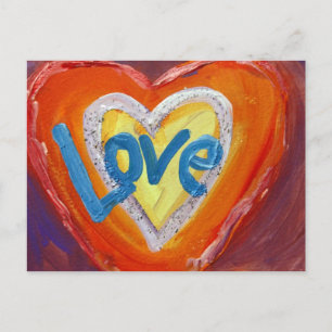 Love Hearts Ripple Postcard