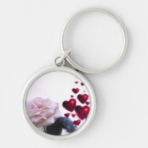 Love Hearts Roses Blossom Flower Destiny Nature Key Ring