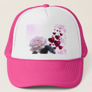 Love Hearts Roses Blossom Flower Destiny Nature Trucker Hat