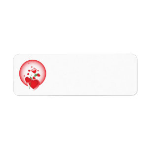 Love Hearts Round 23431661 LABEL Return Address Label