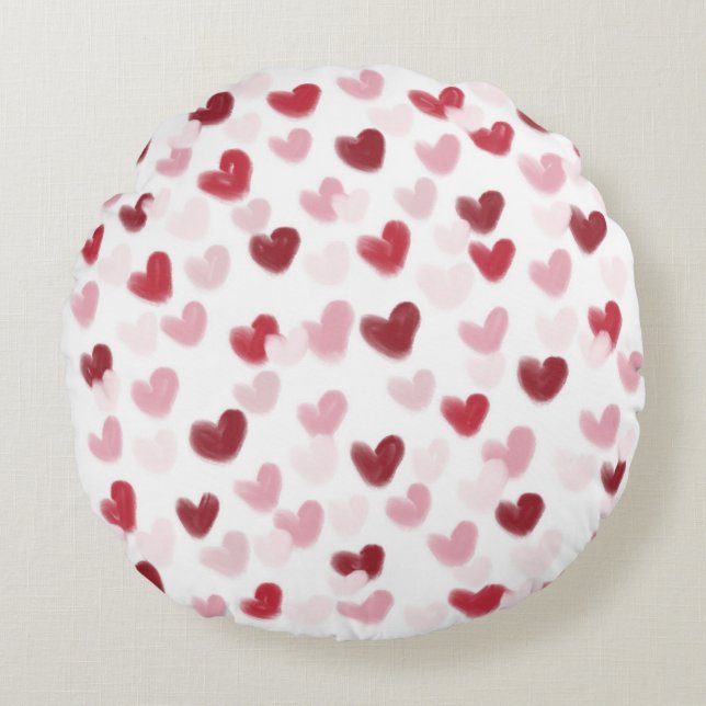 Love Hearts Round Cushion (Front)