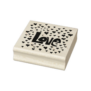 Love Hearts Rubber Stamp