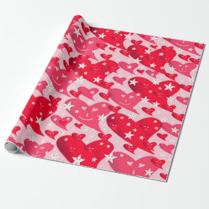 love + hearts, script + pattern, colour + decent, wrapping paper