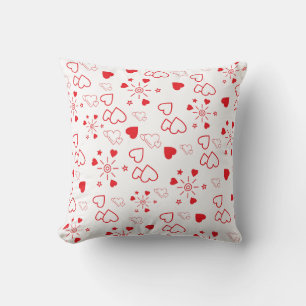 Love hearts seamless pattern cushion