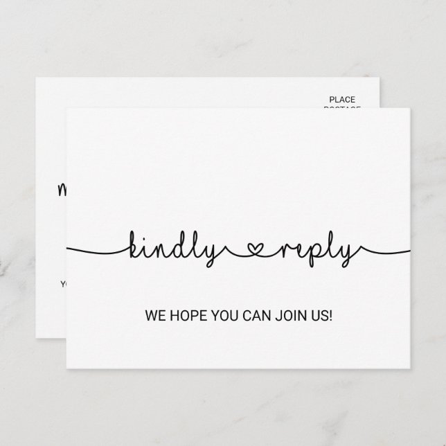 Love Hearts Song Request RSVP Postcard (Front/Back)