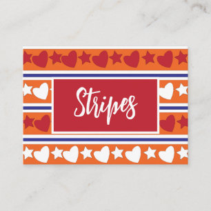 Love Hearts Star Stripes Business Card