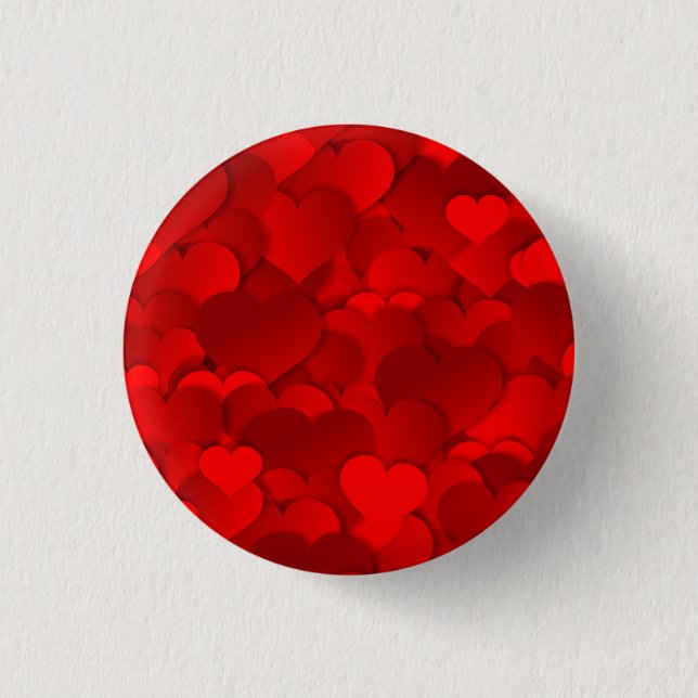 Love Hearts Texture Red Pattern-19909 3 Cm Round Badge (Front)