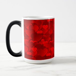 Love Hearts Texture Red Pattern-19909 Paper Coaste Magic Mug