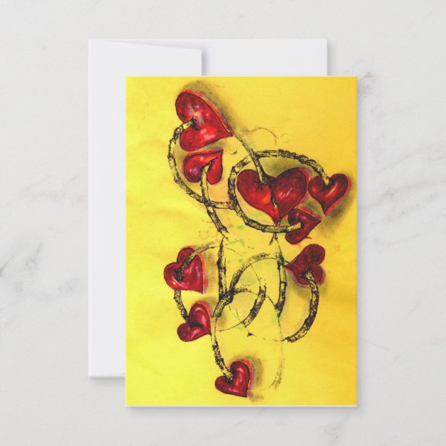 Love hearts thank you card (Front)