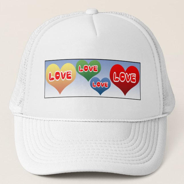 Love Hearts Trucker Hat (Front)