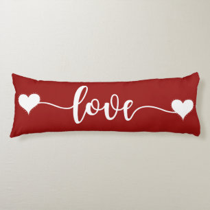 Love Hearts Valentine Gift Body Cushion