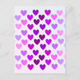 love hearts valentine romantic monochrome holiday postcard