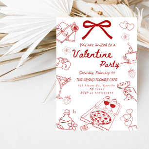 Love & Hearts Valentine’s Celebration Party Invitation