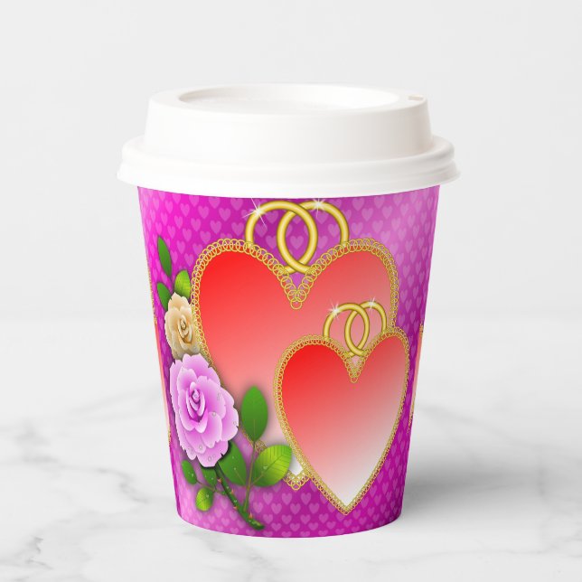 Love Hearts Valentine's Day-20362 Paper Cups (Front)