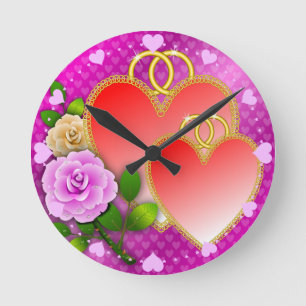 Love Hearts Valentine's Day-20362 Round Clock