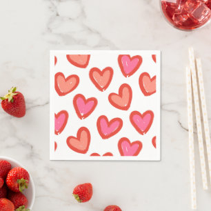 Love Hearts Valentine's Day Napkin