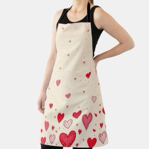 LOVE HEARTS VALENTINES WEDDING - Apron