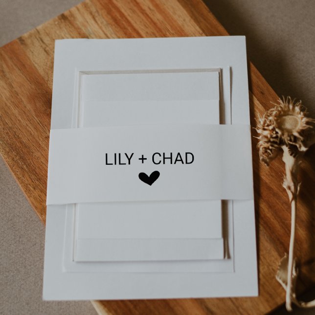 Love Hearts Wedding Invitation Belly Band (Creator Uploaded)