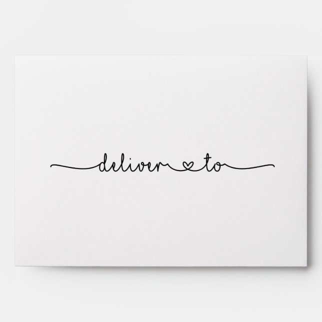 Love Hearts Wedding Invitation Envelopes (Front)