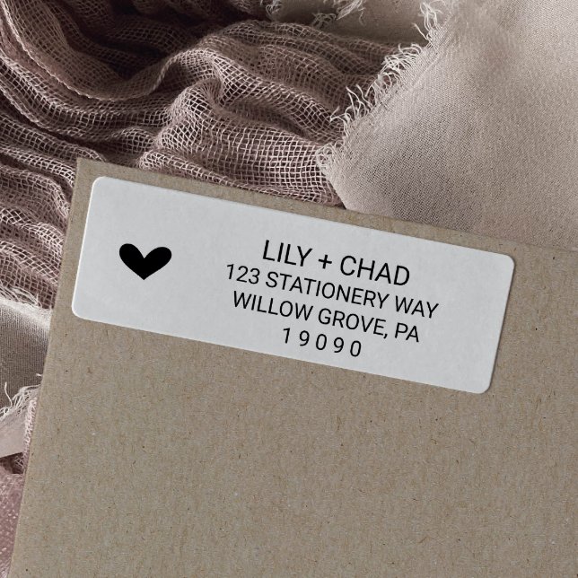 Love Hearts Wedding Return Address Label (Creator Uploaded)