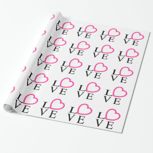 Love Hearts Wrapping Paper