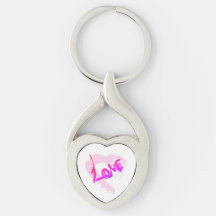 Love Hearts Zipper Charm Key Chain