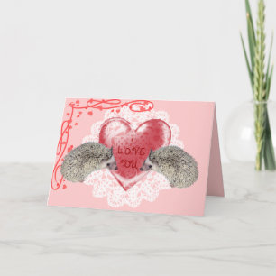 Love Hedgehog Greeting Card