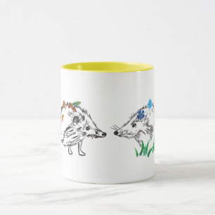 Love Hedgehogs Autumn drawing Drawing  Mug