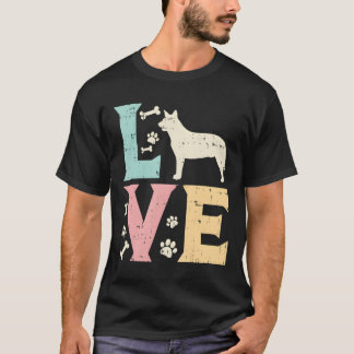 Love Heeler Animal Pet Blue Red Cattle Dog Girls W T-Shirt