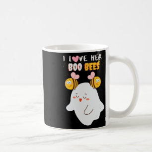 Love Her Boo Bees Funny Halloween Couple Husband B Coffee Mug
