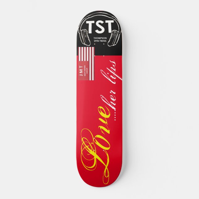 LOVE HER LIPS Skateboard (Front)