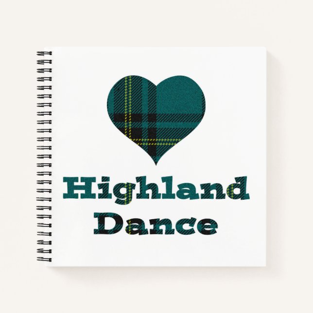 Love Highland Dance (tartan on back) Notebook (Front)