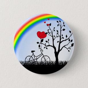 Love hill 6 cm round badge