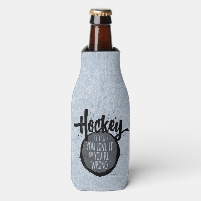 Love Hockey Bottle Cooler (Bottle Front)